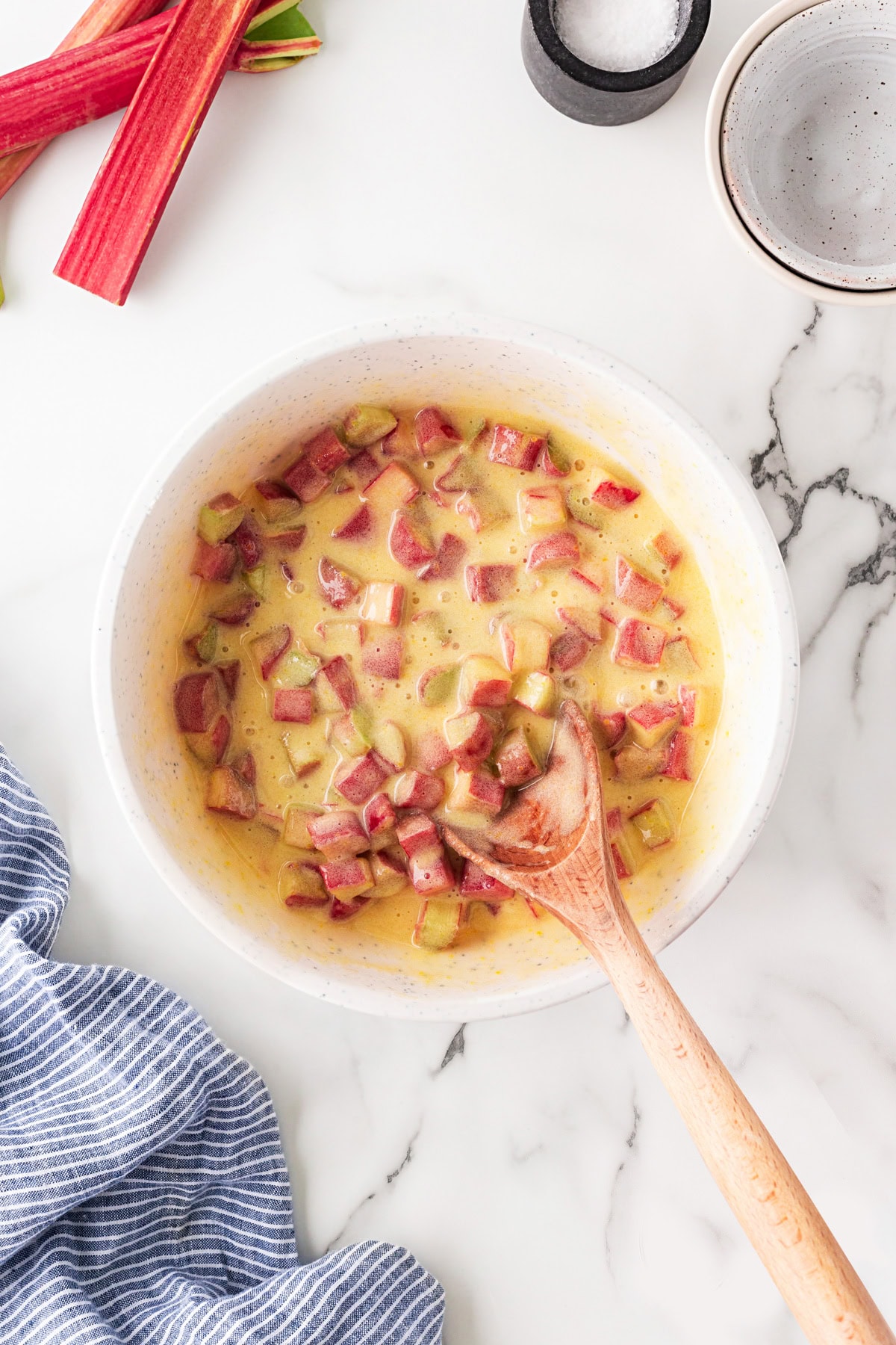 Rhubarb Dream Bars are the perfect rhubarb lover's treat! They are rich and gooey, tart and sweet and make for an exquisite dessert with little effort. Rhubarb added.