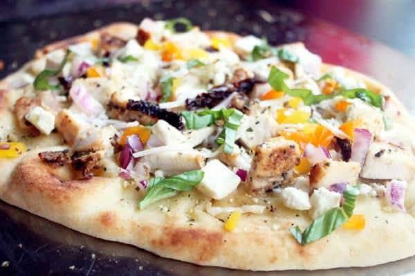 Grilled Greek Chicken Pizza by Creole Contessa