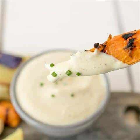 Grilled potato wedges with curry aioli