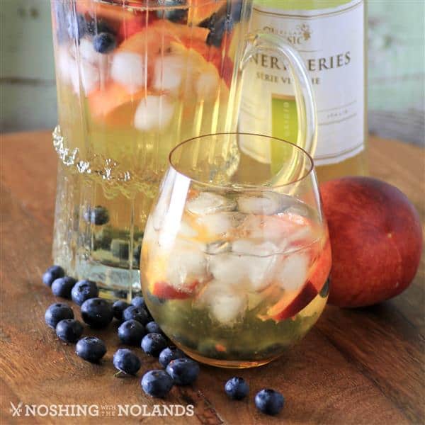 Peach Blueberry White Wine Sangria by Noshing With The Nolands (Custom)