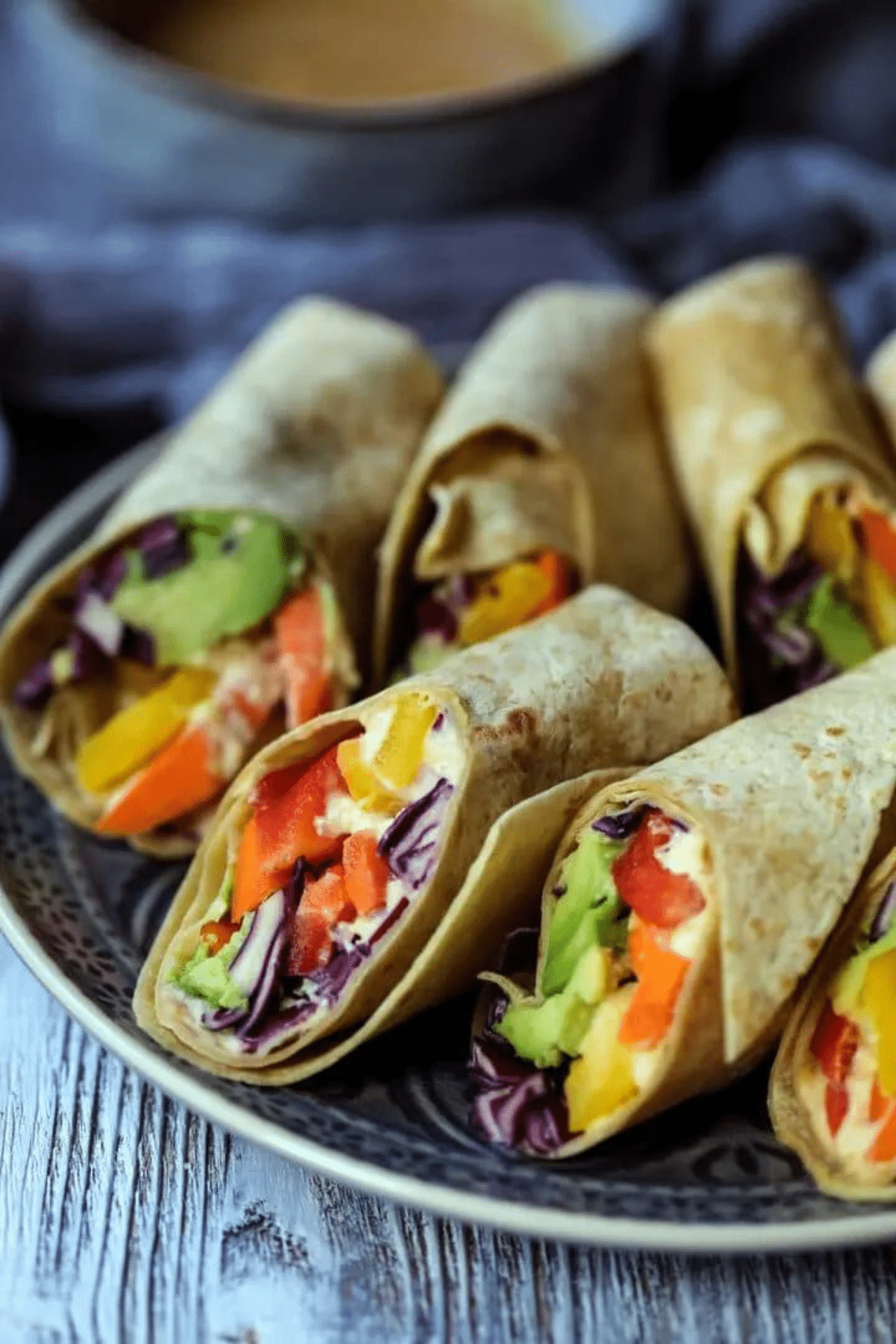 Vegan Wraps served on a plate.