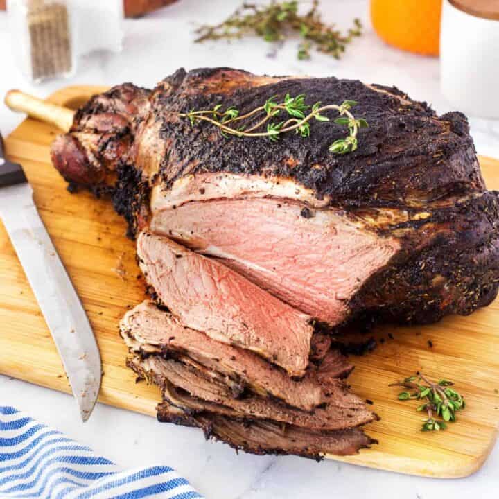 Herb Crusted Grilled Leg of Lamb