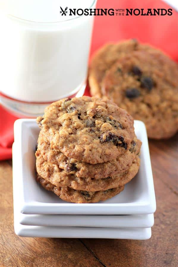 Chewy Oatmeal Raisin Cookies by Noshing With The Nolands