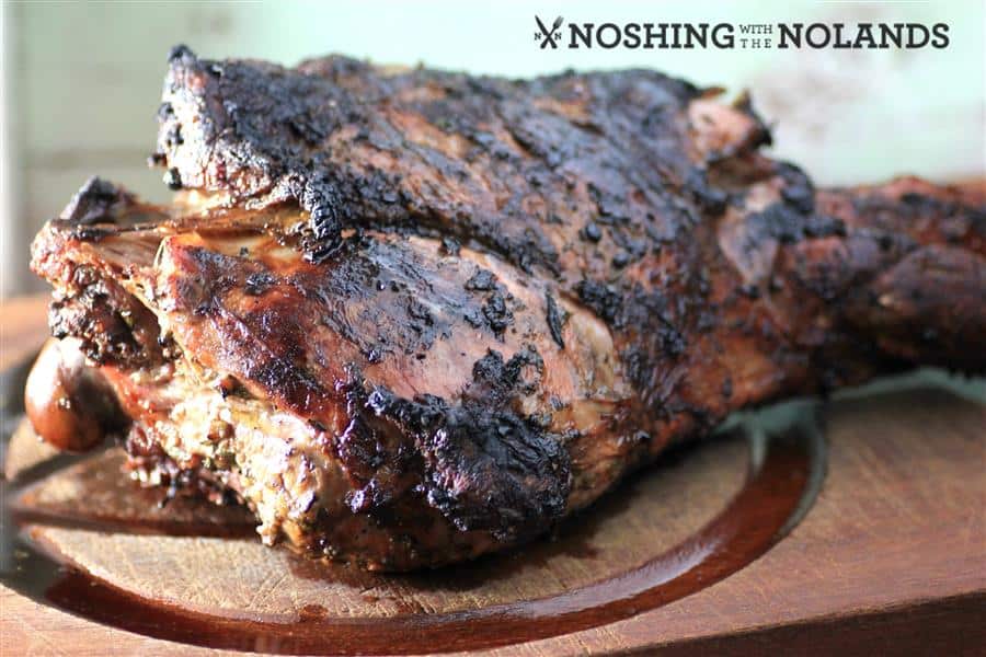 Herb Crusted BBQ Leg of Lamb by Noshing With The Nolands