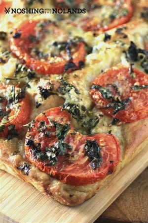 Tomato Onion Parmesan Focaccia