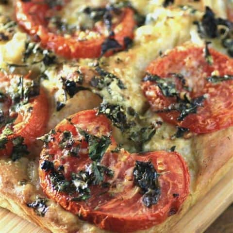 Tomato Onion Parmesan Focaccia