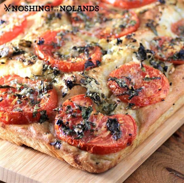 Tomato Onion Parmesan Focaccia by Noshing With The Nolands