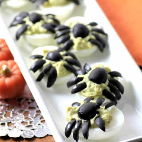 Spider Guacamole Eggs