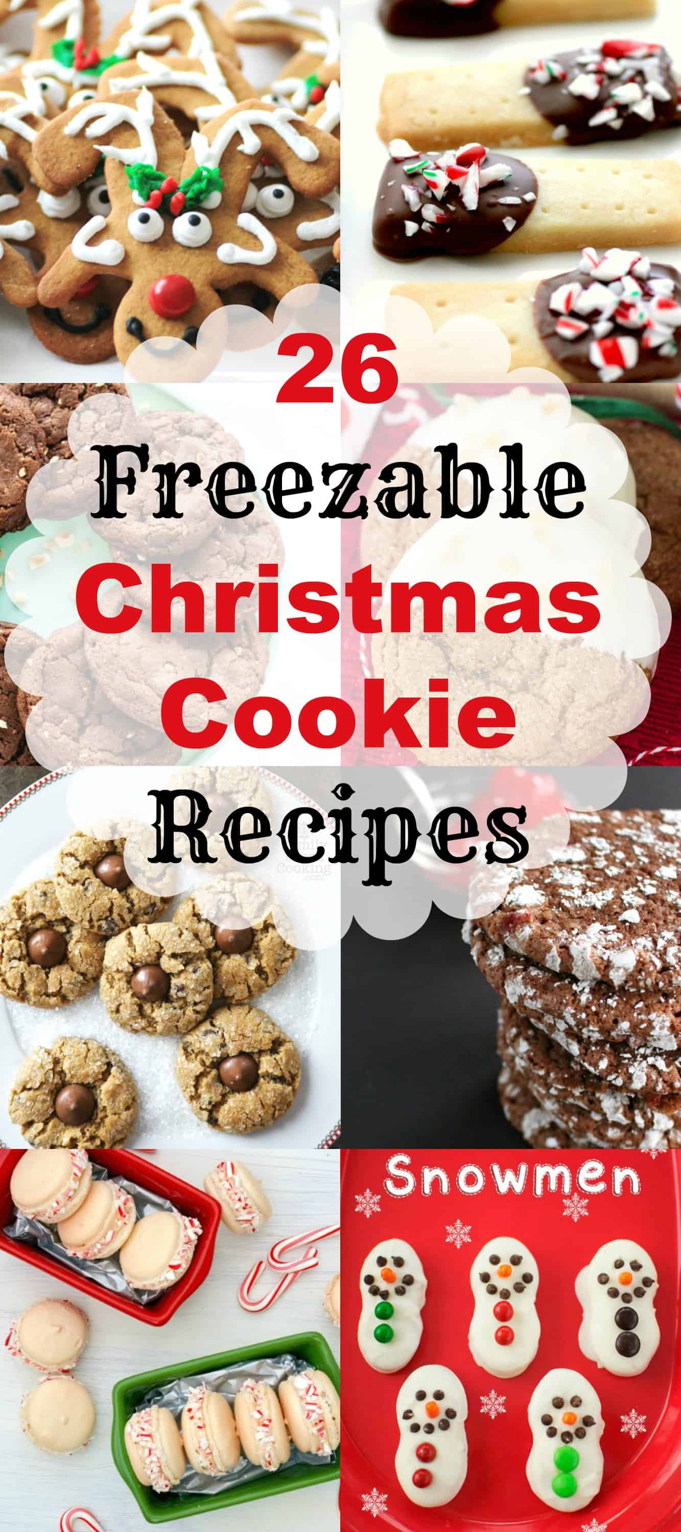 26 Freezable Christmas Cookie Recipes, make ahead Christmas cookies.