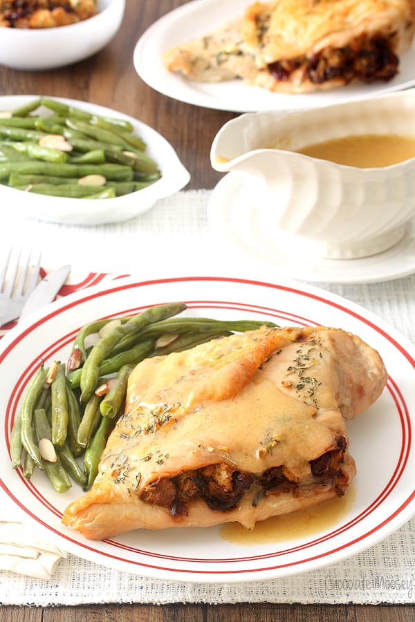 Caramelized Onion and Cranberry Stuffed Turkey Breasts by Chocolate Moosey