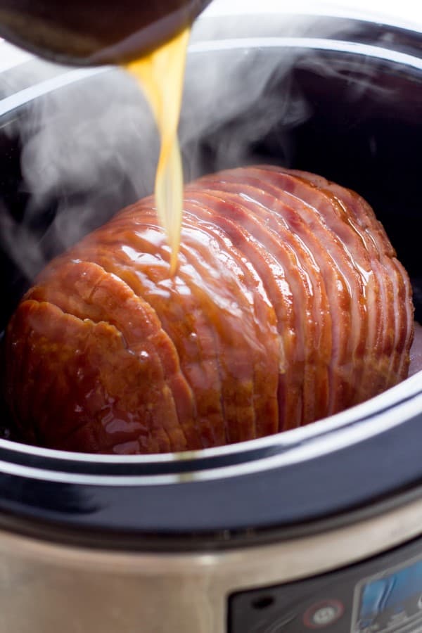 Slow Cooker Honey-Glazed Ham by Back To Her Roots