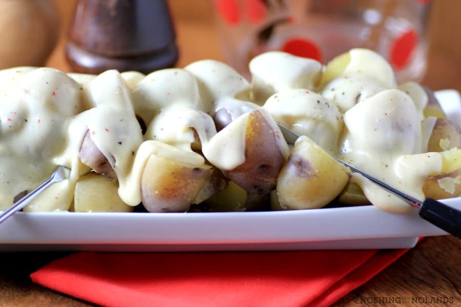 Truffle Cheese Fondue Little Potatoes by Noshing With The Nolands