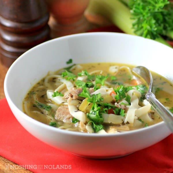 Easy Light Turkey Noodle Soup by Noshing With The Nolands 