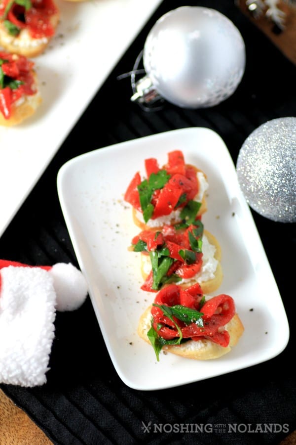 Ricotta and Roasted Red Pepper Crostini by Noshing With The Nolands