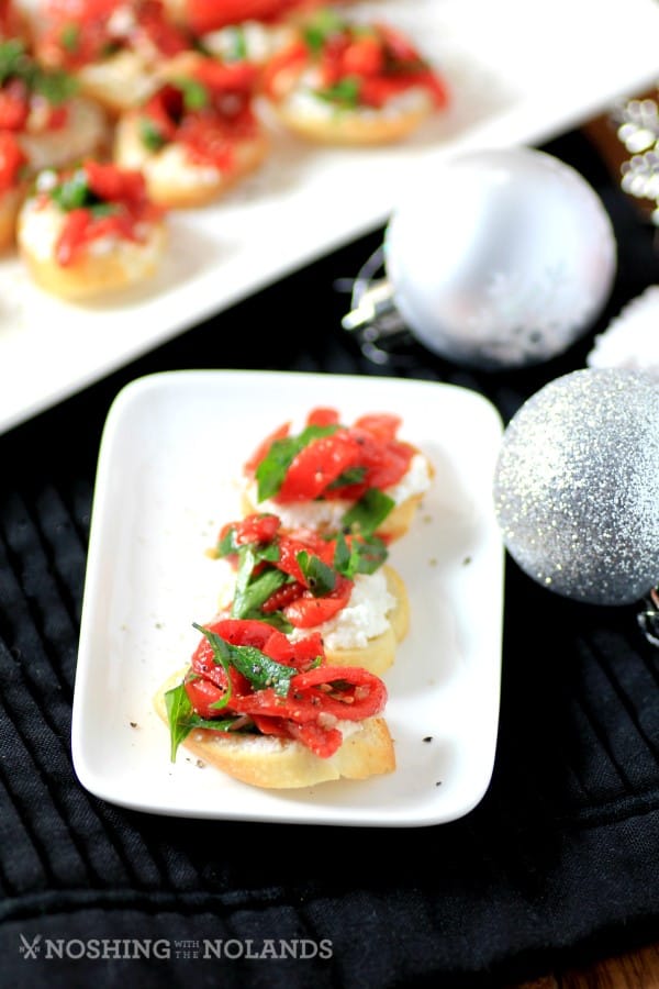 Ricotta and Roasted Red Pepper Crostini by Noshing With The Nolands 