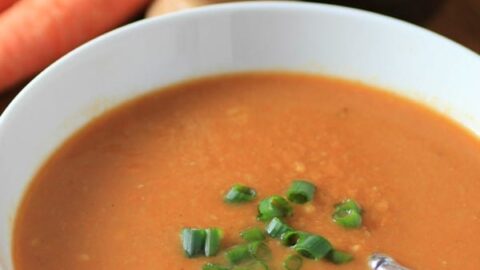 Creamy Vegan Moorish Spiced Roasted Carrot Soup