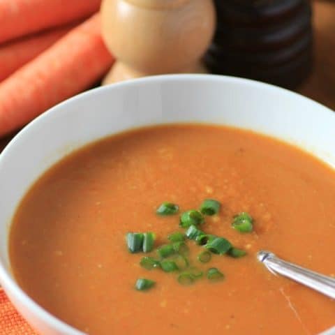 Creamy Vegan Moorish Spiced Roasted Carrot Soup
