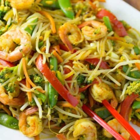 Easy Light Singapore Noodles