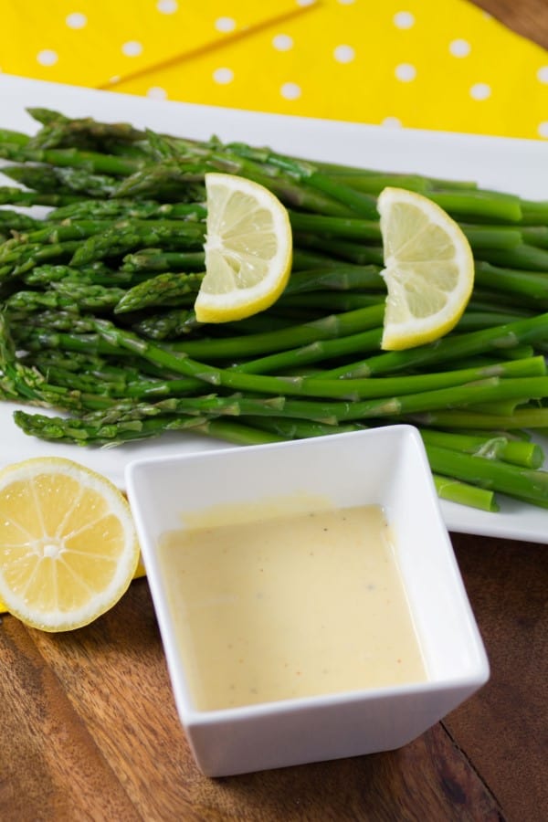 Asparagus with Easy Blender Hollandaise Sauce