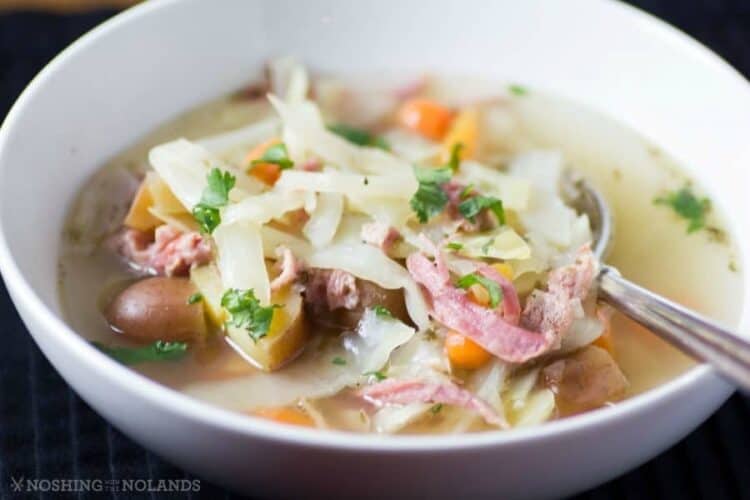Corned Beef and Cabbage Soup is comforting with less calories