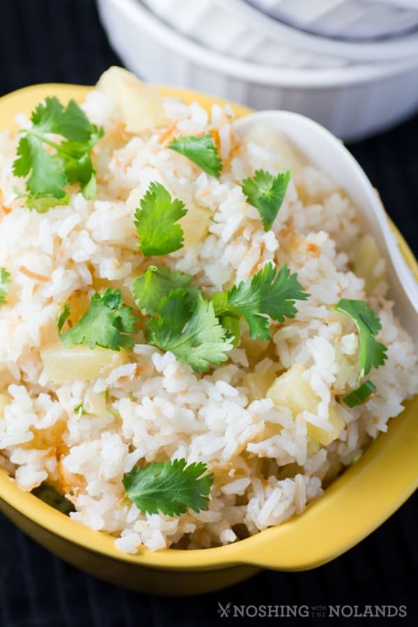 How to Make Pineapple Coconut Rice by Noshing With The Nolands, , is a fantastic rice side dish that pairs with everything from ham to many Asian dishes!