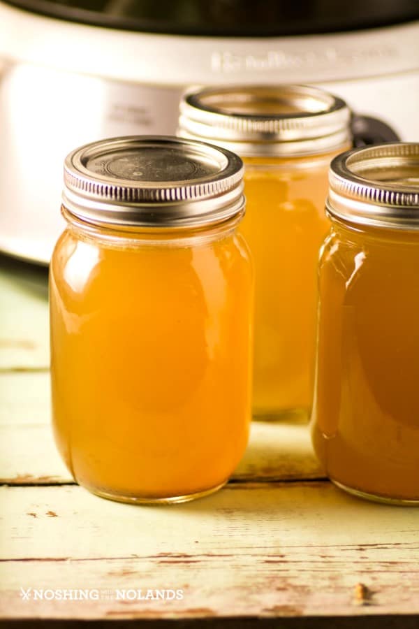 Overnight Slow Cooker Chicken Stock by Noshing With The Nolands