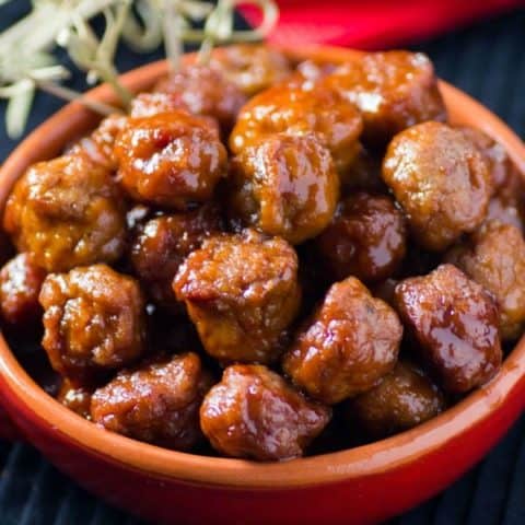 Slow Cooker Turkey Appetizer Jelly Meatballs