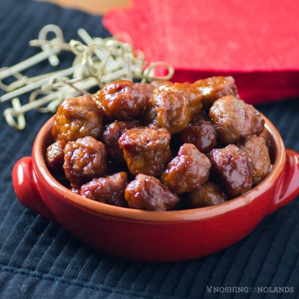 Slow Cooker Turkey Appetizer Jelly Meatballs by Noshing With The Nolands