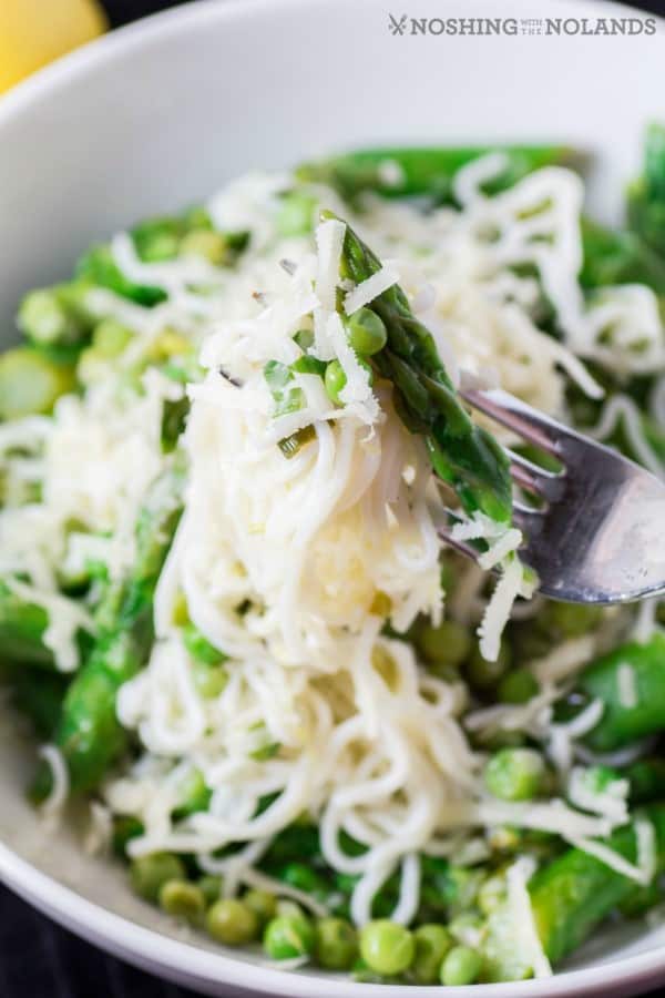 Fresh Asparagus Pea Lemon Pasta 