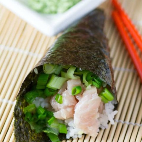 Toro Green Onion Hand Sushi Rolls