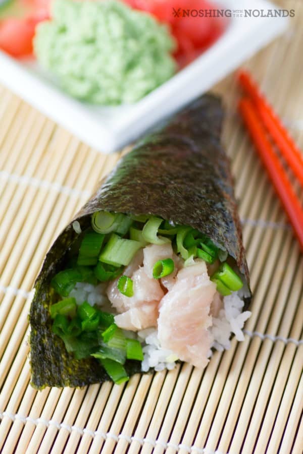 Toro Green Onion Hand Sushi Rolls