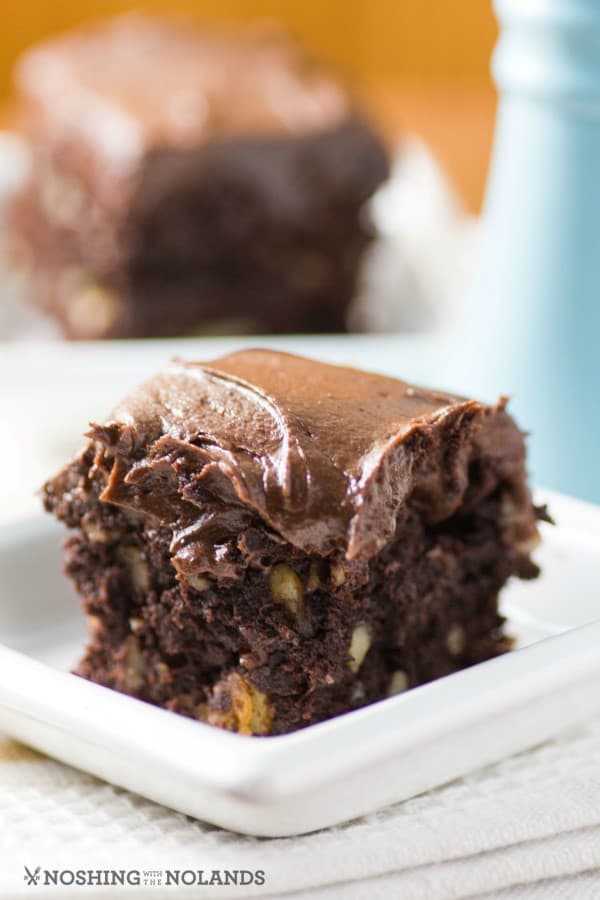 Brownie on a white plate