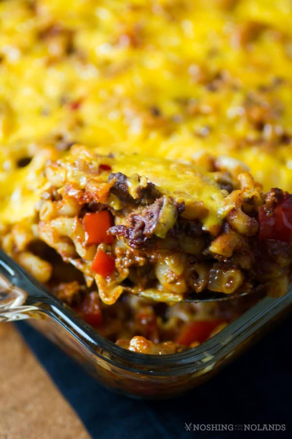 Cheesy Sloppy Joe Macaroni Casserole 