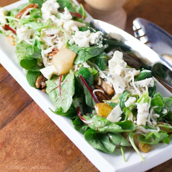 Caramelized Pear, Pecan, Gorgonzola Noodle Salad