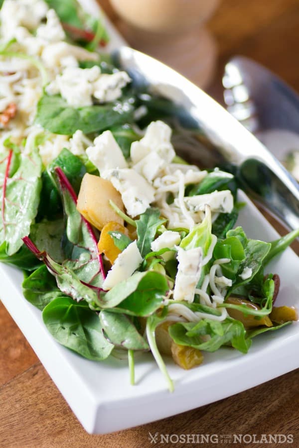 Caramelized Pear, Pecan, Gorgonzola Noodle Salad