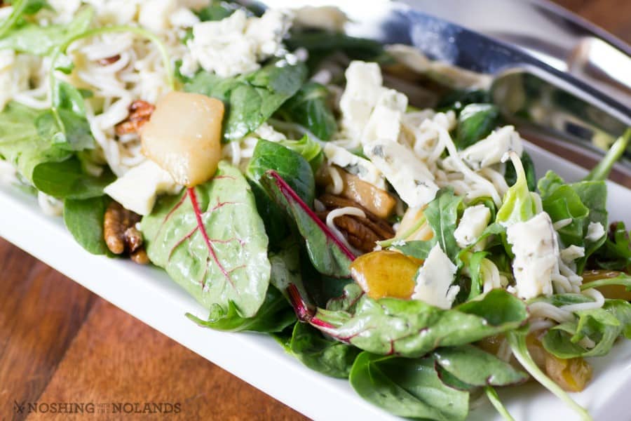 Caramelized Pear, Pecan, Gorgonzola Noodle Salad