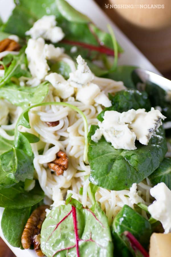 Caramelized Pear, Pecan, Gorgonzola Noodle Salad 