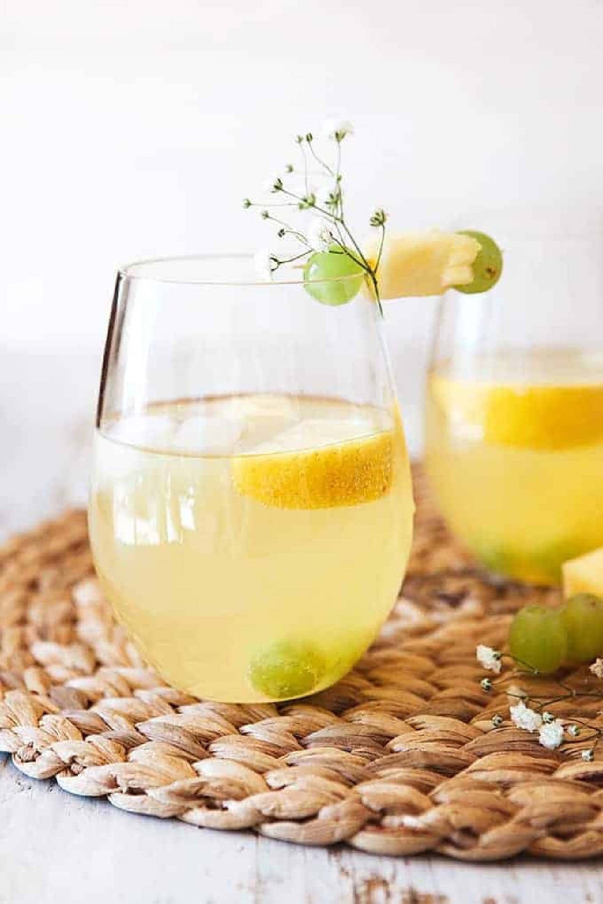 Get outside and enjoy the day with these 50 Picnic Basket Essentials. There is something for everyone to pack the perfect picnic and enjoy family time and the great outdoors. White Grape and Pineapple Spritzer.