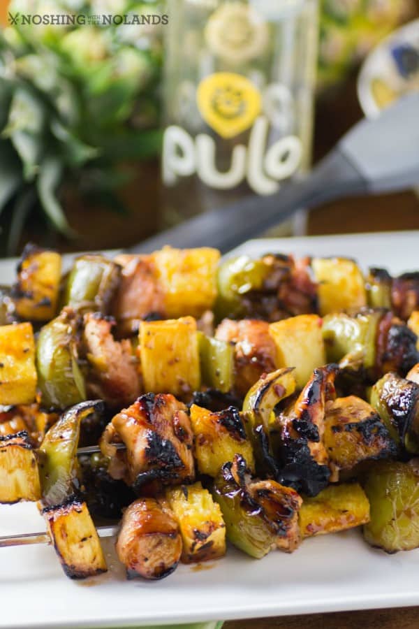 Bacon Wrapped Chicken and Pineapple Skewers 