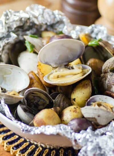 Clam, Bacon, Little Potato Foil Packs hero.