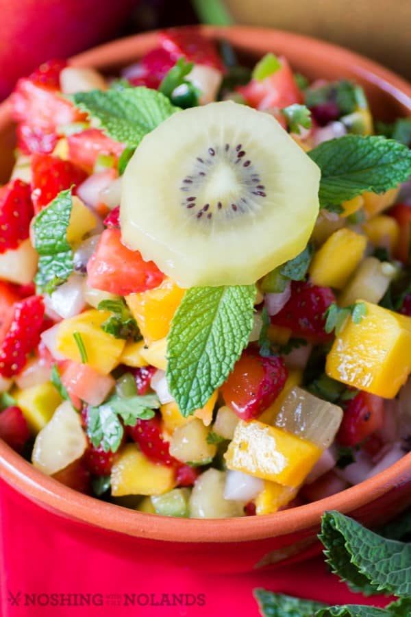 Fresh Kiwi Mango Strawberry Salsa