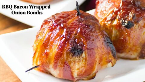 BBQ Bacon Wrapped Onion Bombs - Noshing With The Nolands