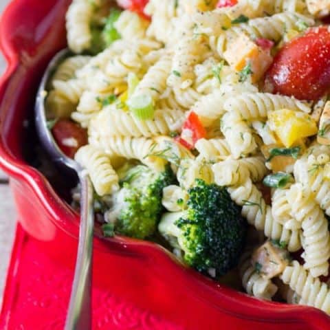 Best Three Cheese Ranch Pasta Salad Recipe