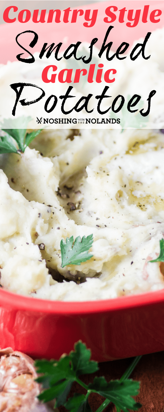 country Style Smashed Garlic Potatoes single pin