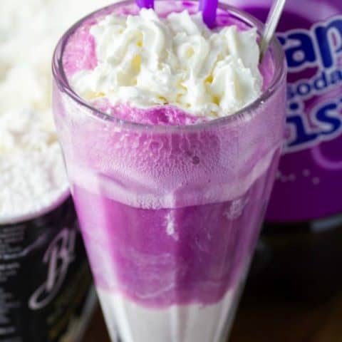 Nostalgic Grape Ice Cream Float