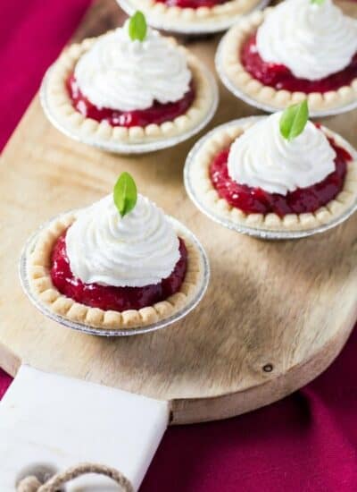 Super Easy Rhubarb Tarts hero.