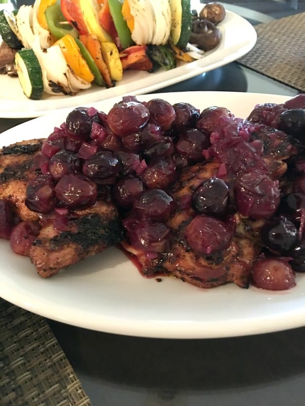 Adobo Rubbed Grilled Chicken with Chipolte-Grape Glaze (4) (Custom)