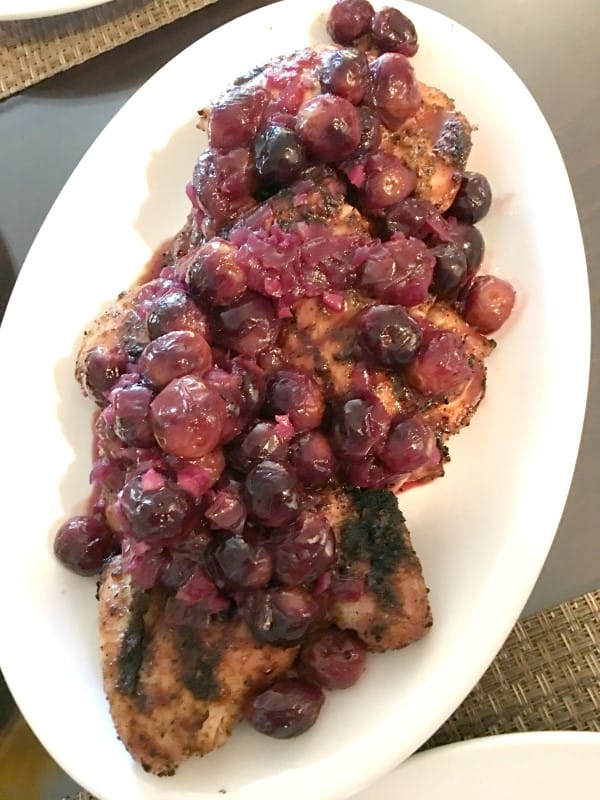 Adobo Rubbed Grilled Chicken with Chipolte-Grape Glaze (Custom)