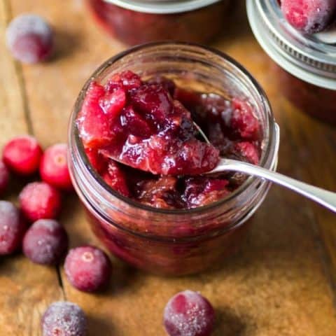 Cranberry Pear Almond Chutney