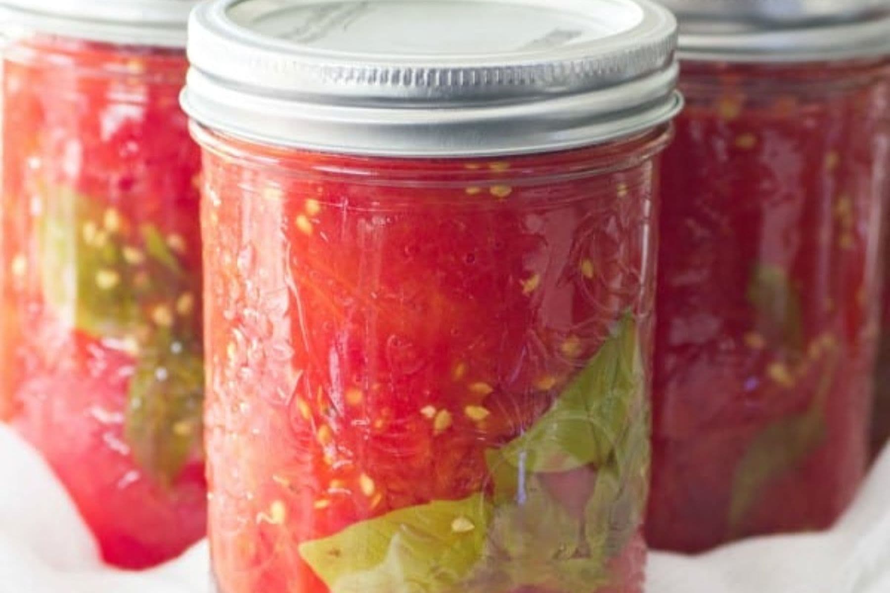 Close up of canned sauce.